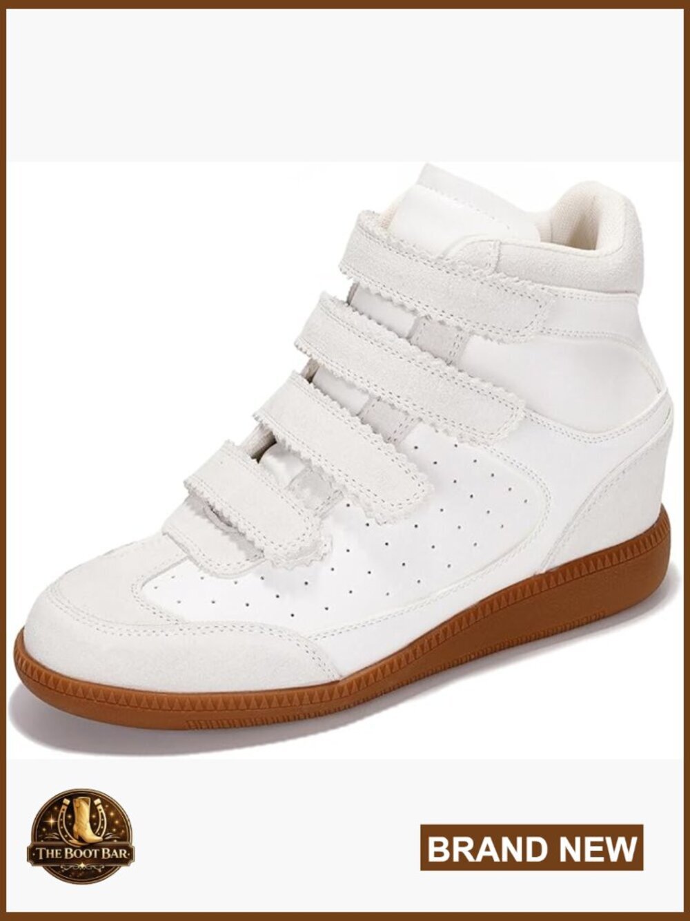 Women's Fashion Wedge Sneakers Memory Foam High Top Casual Shoes